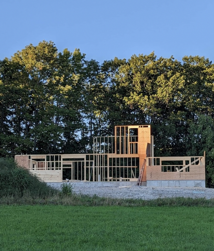 Framing built of locally sourced Maine lumber